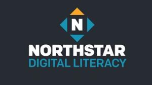 The letter N surrounded by compass points. Text reads Northstar Digital Literacy