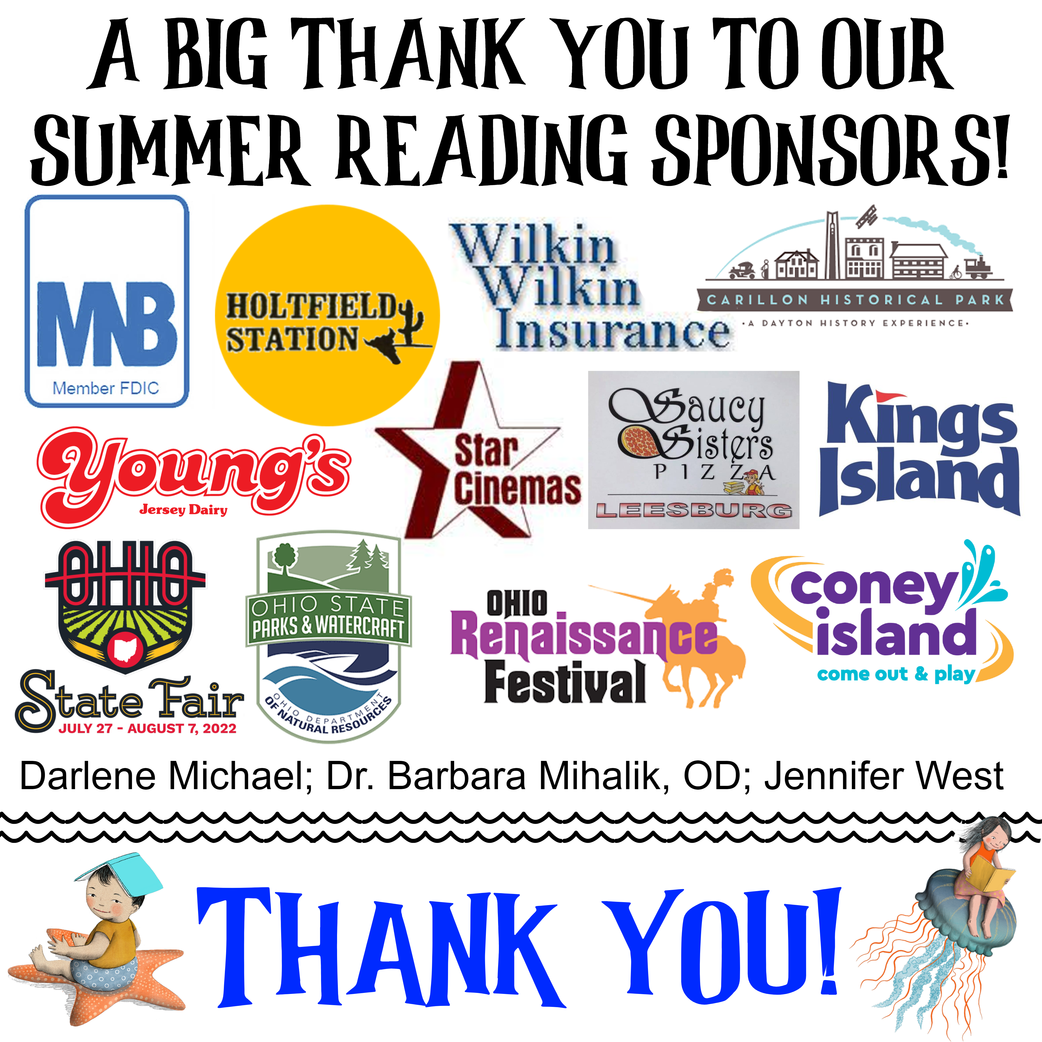 A big thank you to our sponsors!